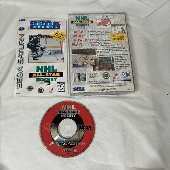 NHL All-Star Hockey (Sega Saturn) Complete CIB w/ Reg Card - Tested & Working - Picture 1 of 11